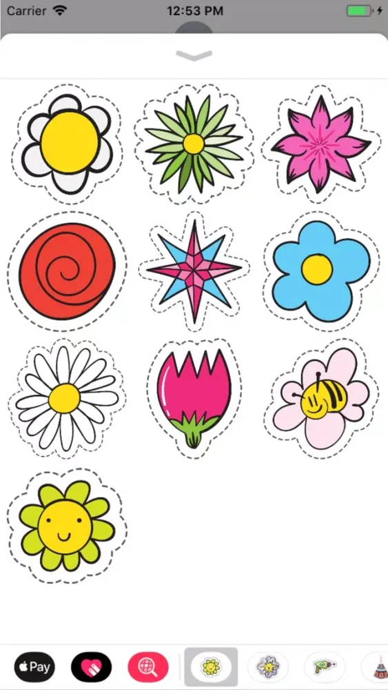 Zrzuty ekranu Lovely Flowers Stickers