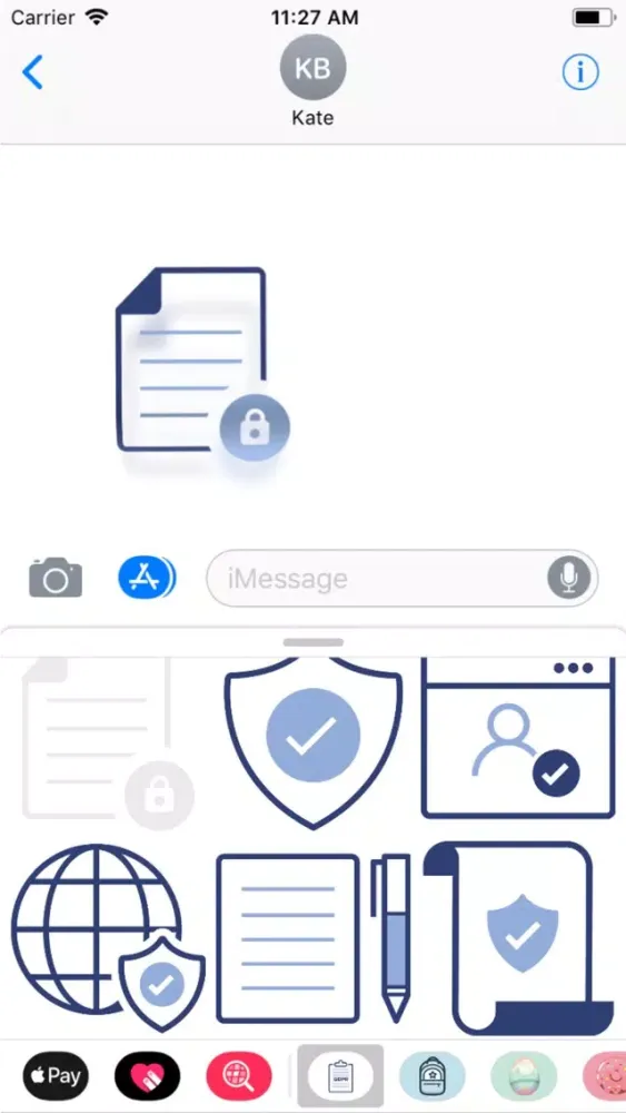 Screenshot di GDPR Privacy Policy Stickers