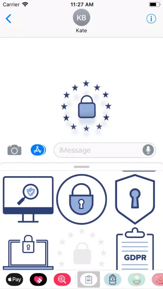 Screenshot di GDPR Privacy Policy Stickers