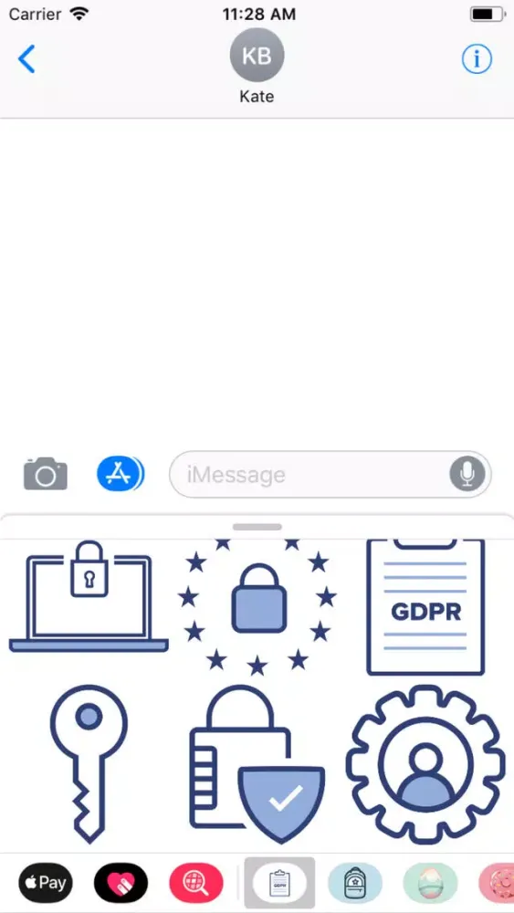 Screenshot di GDPR Privacy Policy Stickers