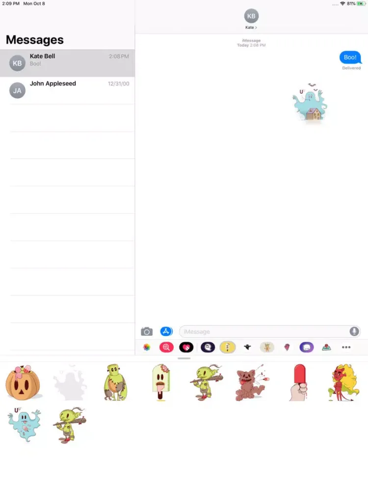 Halloween Monsters Stickers + iPad  Screenshots