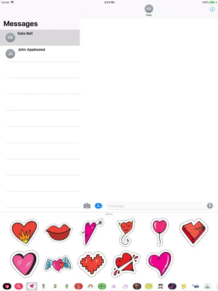 Love Heart Stickers Pro iPad  Ekran Görüntüleri
