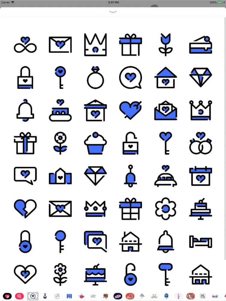 Скриншоты Love Stickers Pro iPad 