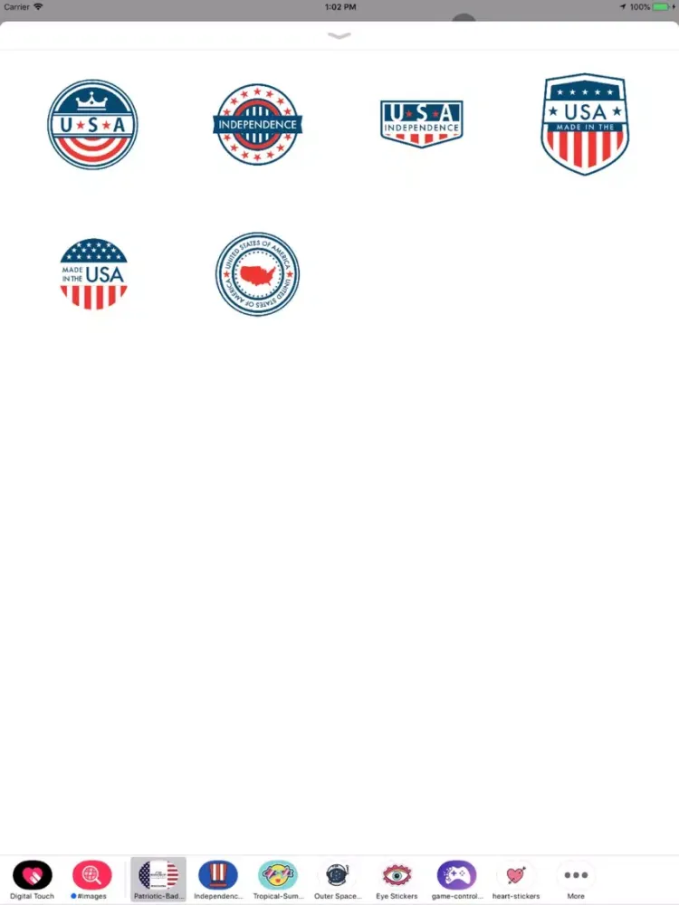 Ảnh chụp màn hình của Patriotic Badges iPad 