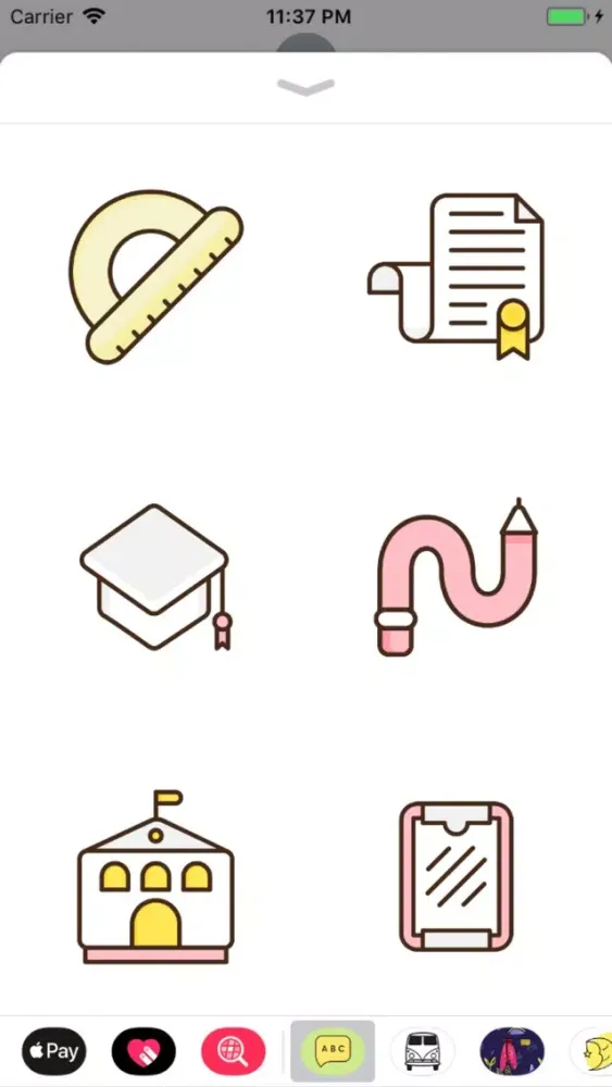 Zrzuty ekranu Educational School Stickers