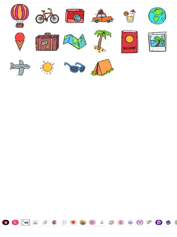 Capturas de tela do Travel Stickers Pro iPad 