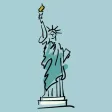 USA Doodles Stickers