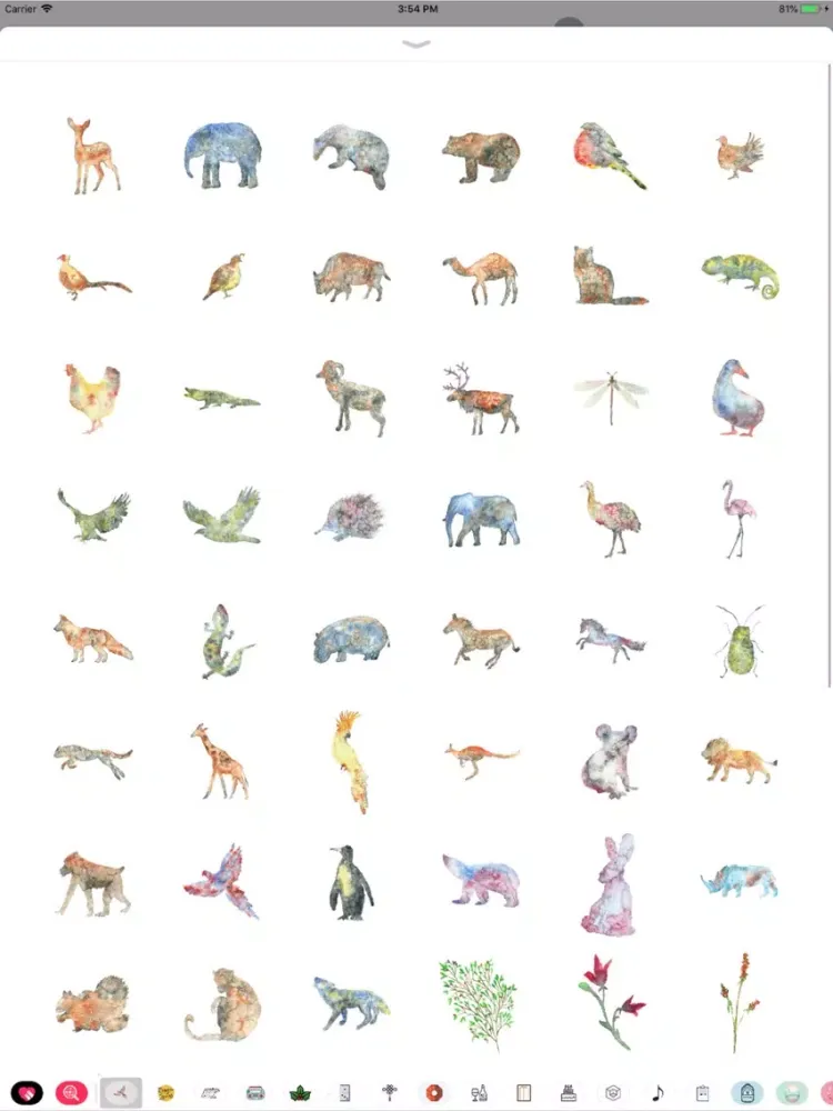 Скриншоты Watercolor Animals and Florals iPad 