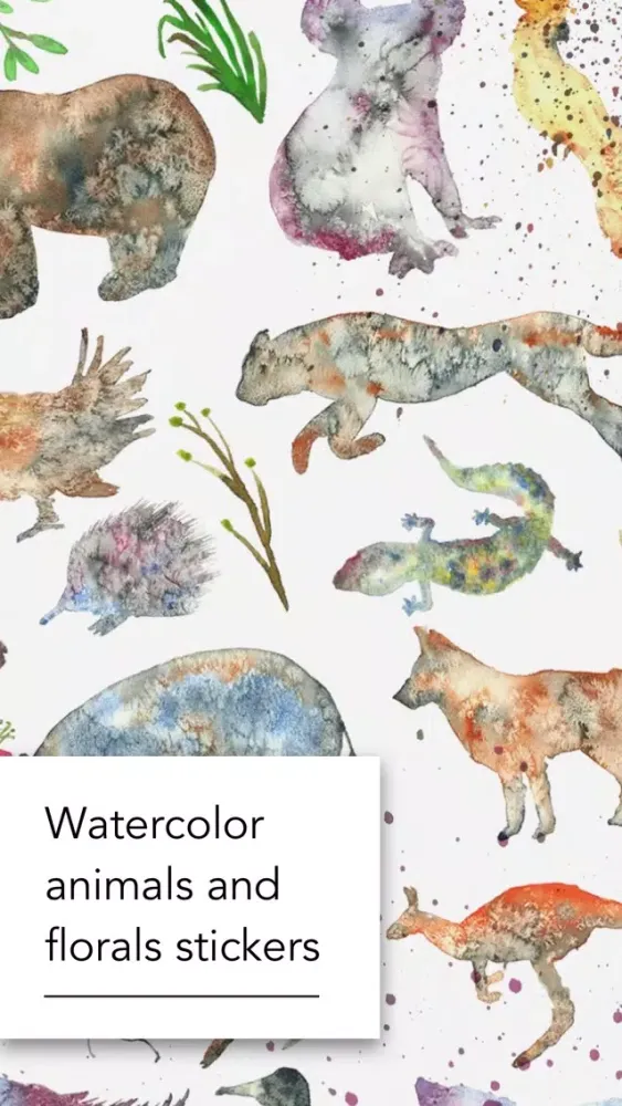 Скриншоты Watercolor Animals and Florals