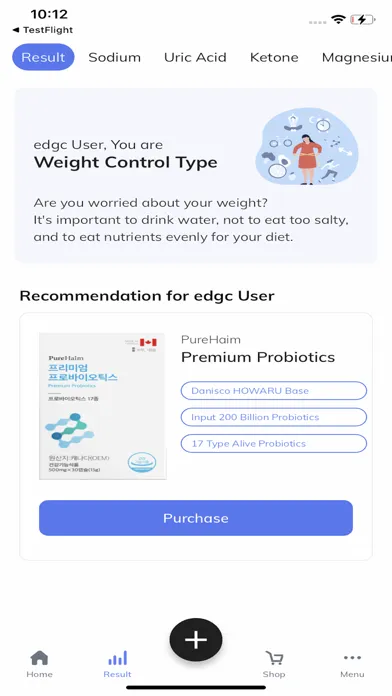 Ảnh chụp màn hình của Uriwell - 60 sec urine test