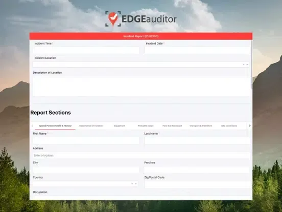 Ảnh chụp màn hình của EDGEauditor iPad 