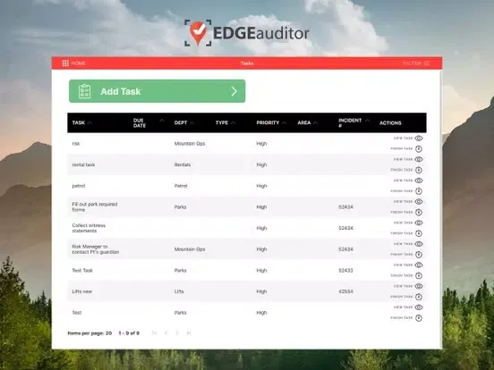 Ảnh chụp màn hình của EDGEauditor iPad 