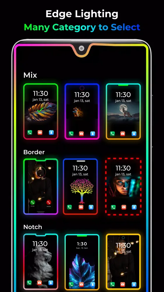 Capturas de pantalla de Edge Lighting