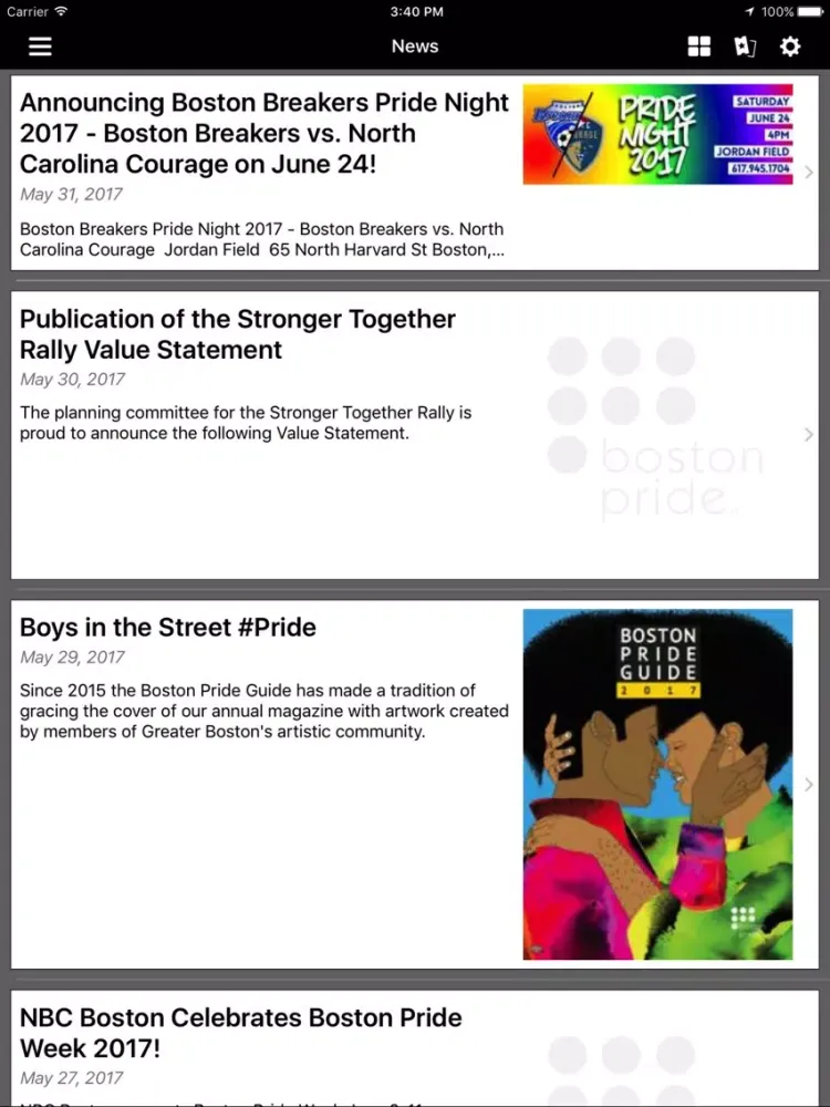 Capturas de pantalla de Boston Gay Pride iPad 