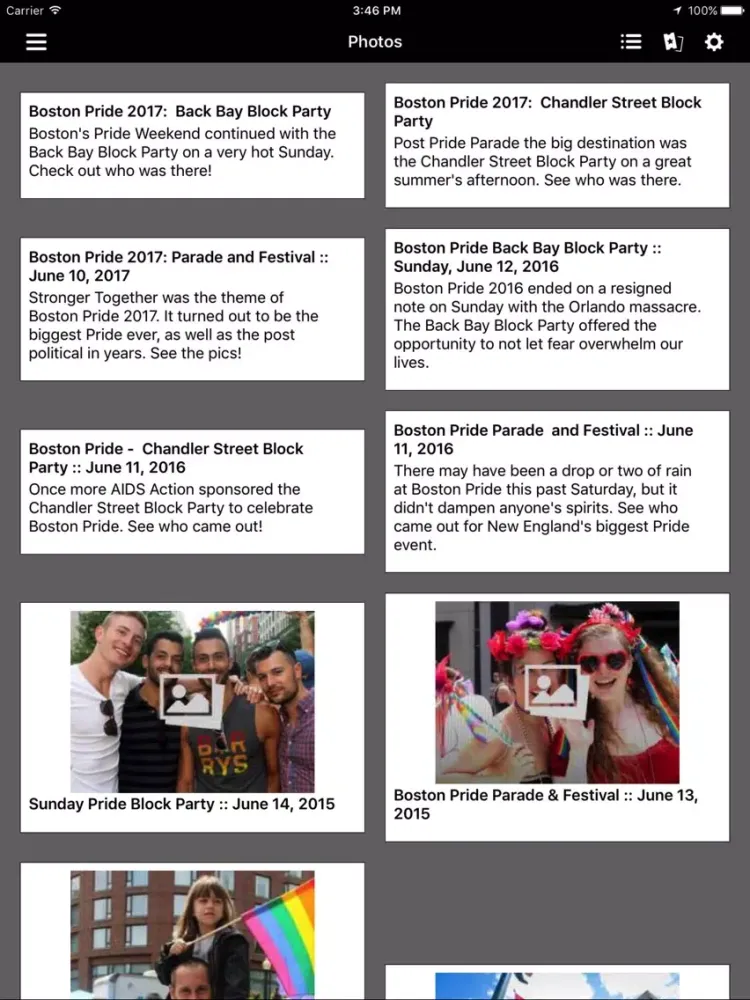Capturas de pantalla de Boston Gay Pride iPad 