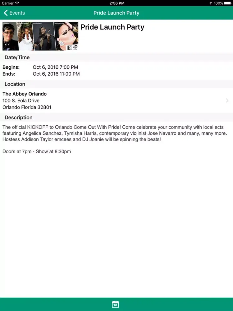 Tangkapan layar Come Out With Pride iPad 