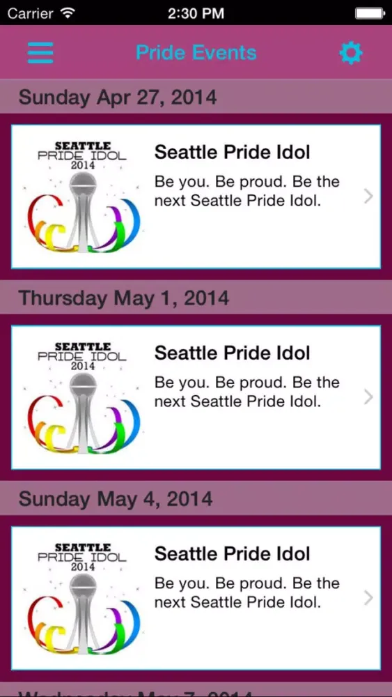 Ảnh chụp màn hình của Seattle Pride