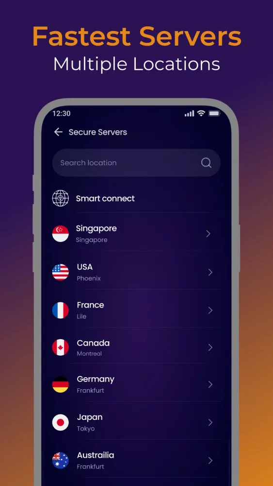 Capturas de tela do Edge VPN