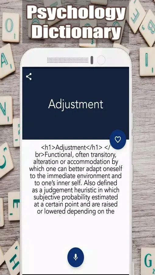 Captures d'écran de Psychology Dictionary