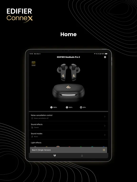 Tangkapan skrin Edifier ConneX iPad 