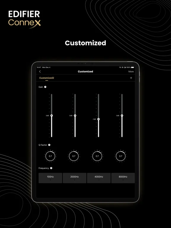 Tangkapan skrin Edifier ConneX iPad 