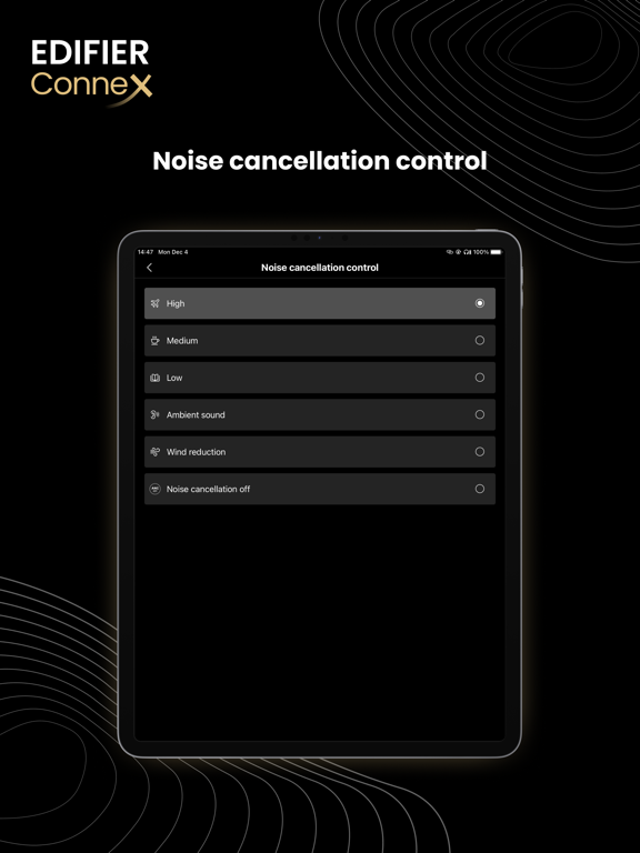 Capturas de pantalla de Edifier ConneX iPad 