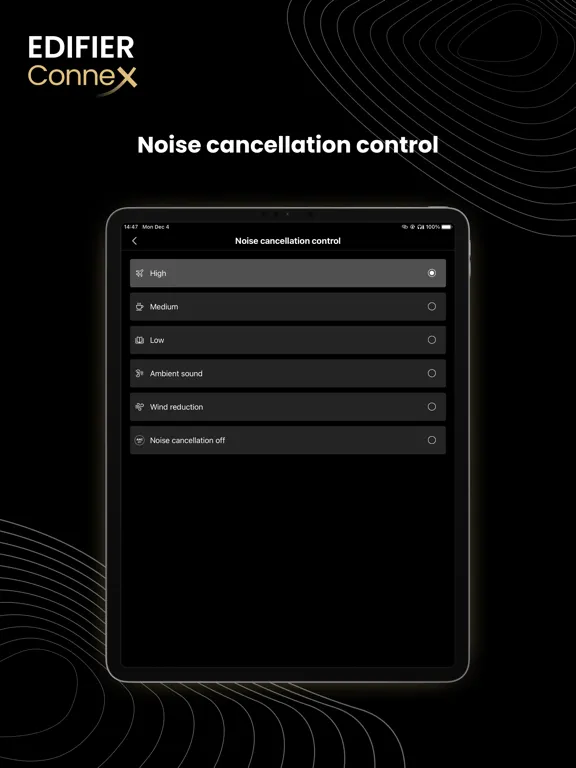 Tangkapan skrin Edifier ConneX iPad 