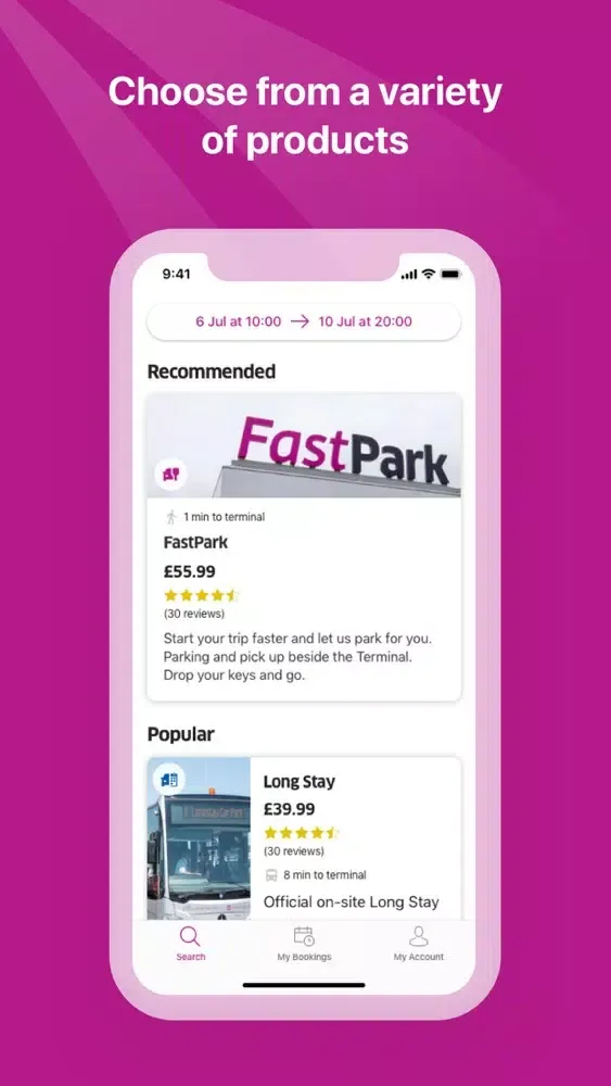 Tangkapan skrin Edinburgh Airport Parking