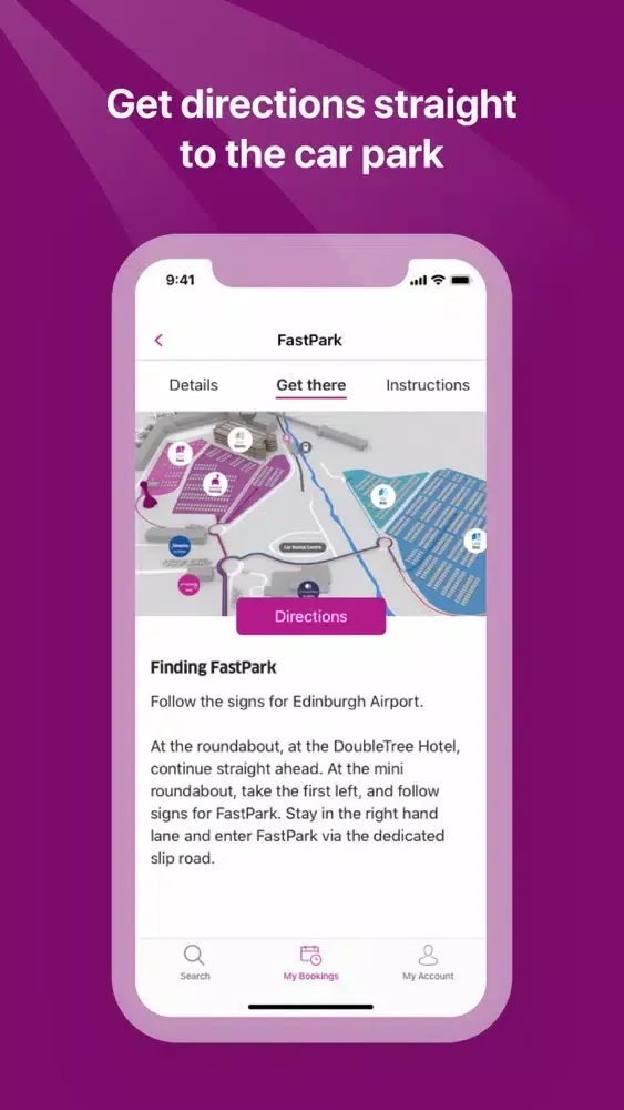 Tangkapan skrin Edinburgh Airport Parking