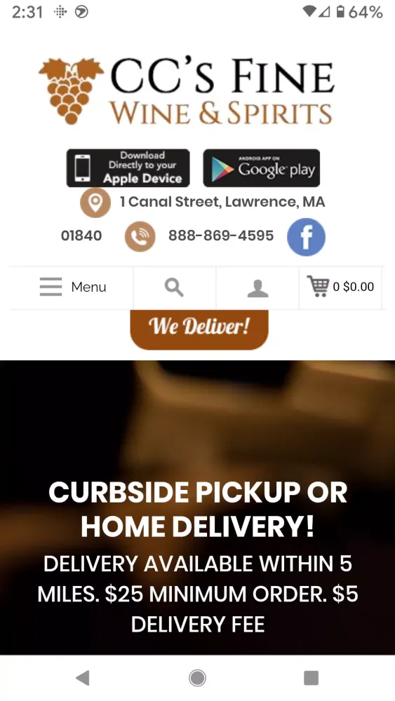 Capturas de pantalla de CC's Fine Wine & Spirits