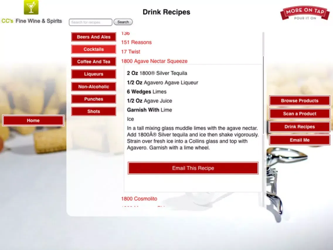 CC's Fine Wine & Spirits iPad  Screenshots