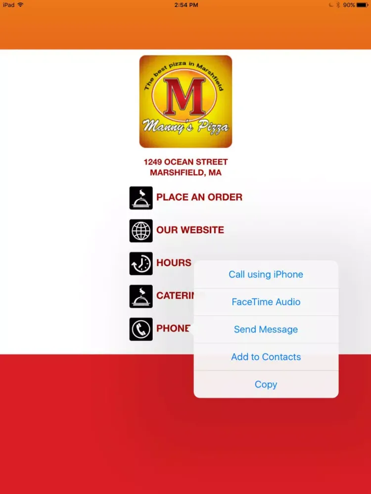 Manny's Pizza iPad  سکرین شاٹس