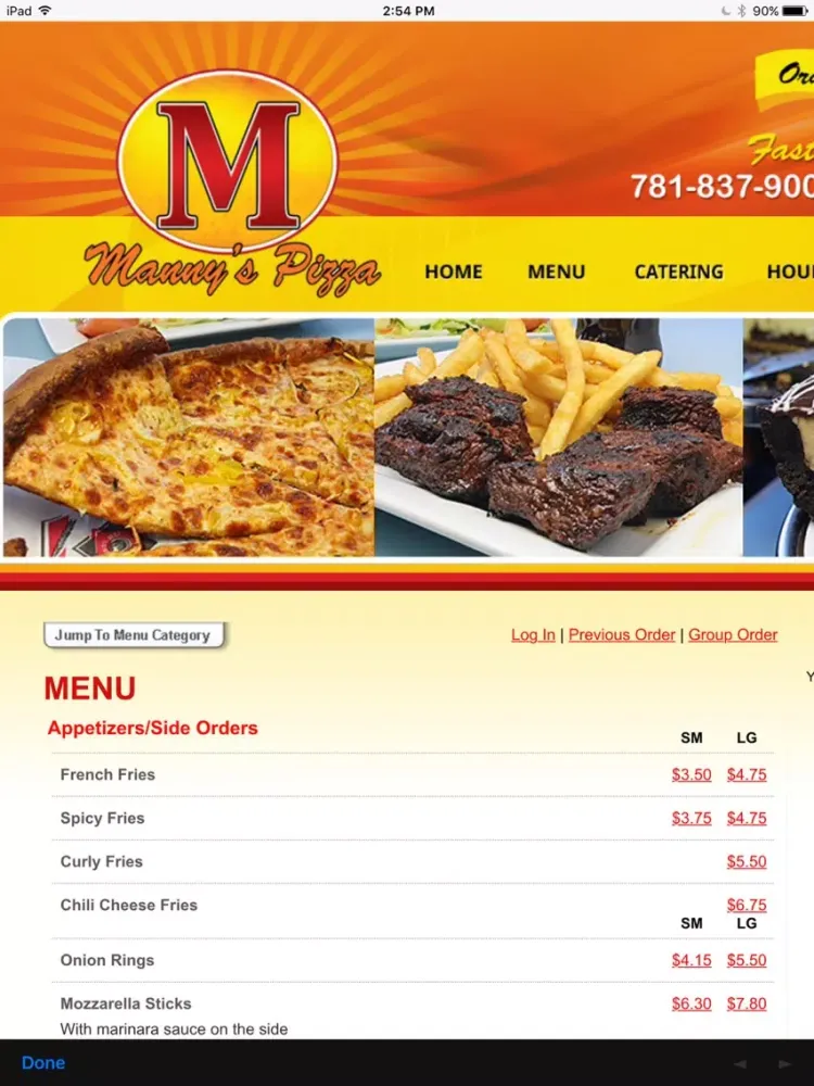 Manny's Pizza iPad  سکرین شاٹس
