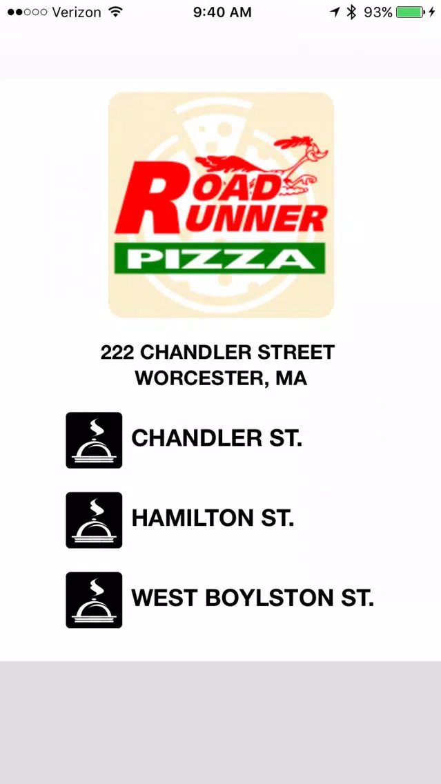 Ảnh chụp màn hình của Road Runner Pizza