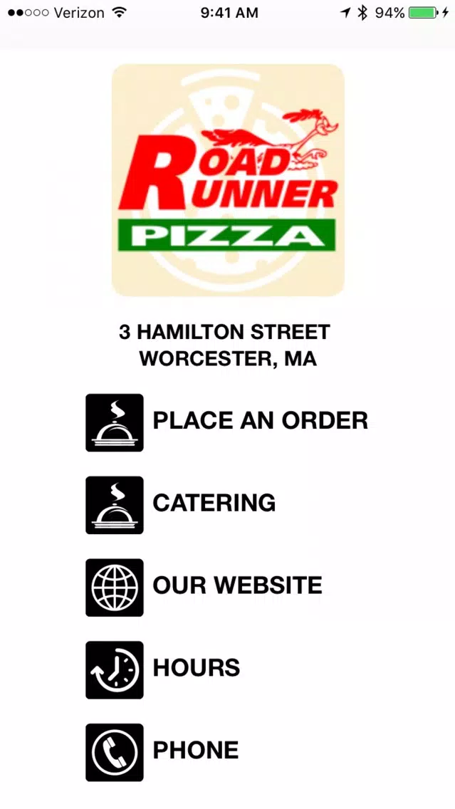 Ảnh chụp màn hình của Road Runner Pizza