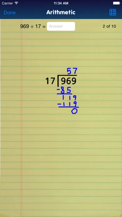 ภาพหน้าจอของ EG Classroom Arithmetic