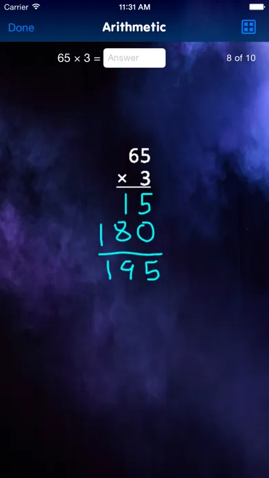 ภาพหน้าจอของ EG Classroom Arithmetic