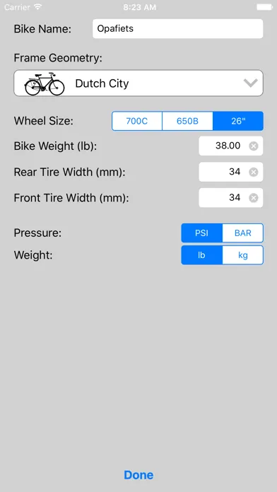 Bicycle Tire Pressure Ekran Görüntüleri