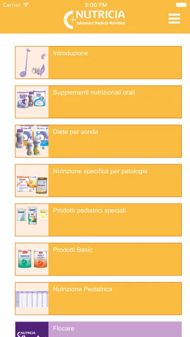 Capturas de pantalla de Vademecum Pediatria Nutricia