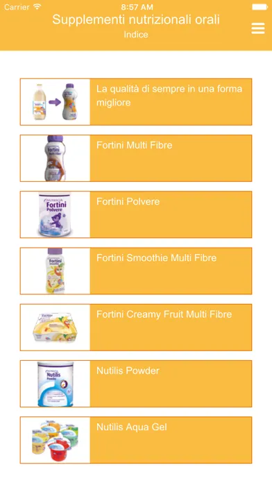 Capturas de pantalla de Vademecum Pediatria Nutricia