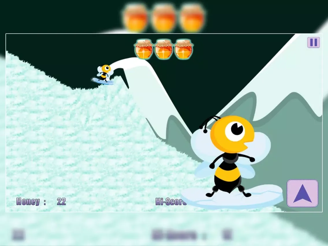 Tangkapan layar Honey Winter Quest : The Cool Bee Boy Snowboard Racing Game iPad 