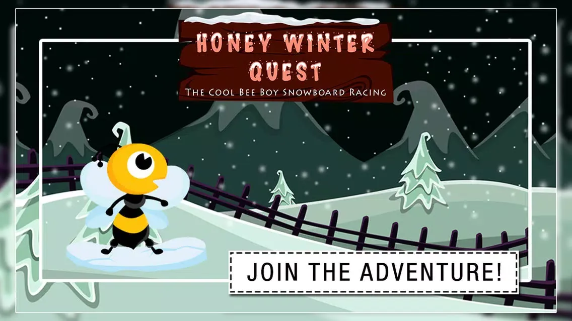 Tangkapan layar Honey Winter Quest : The Cool Bee Boy Snowboard Racing Game