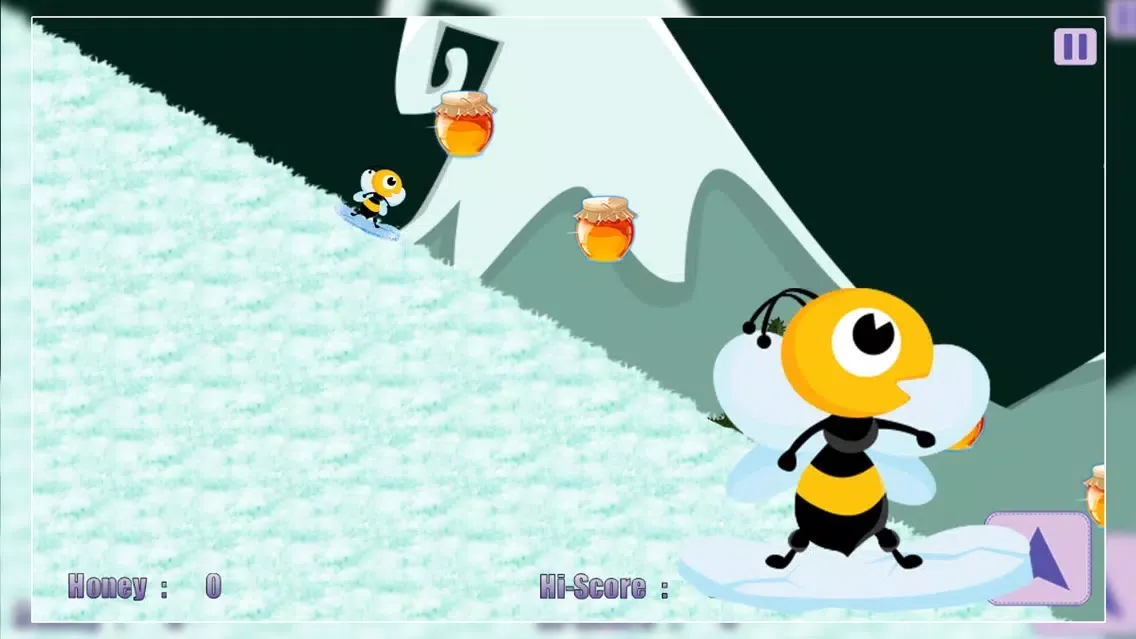 Tangkapan layar Honey Winter Quest : The Cool Bee Boy Snowboard Racing Game