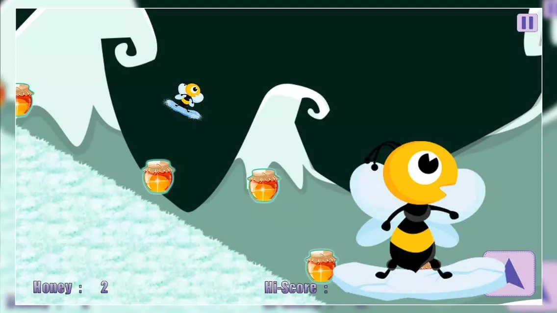 Tangkapan layar Honey Winter Quest : The Cool Bee Boy Snowboard Racing Game
