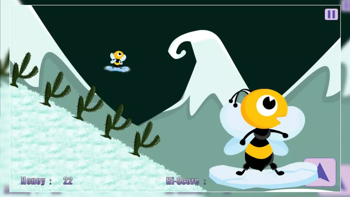Tangkapan layar Honey Winter Quest : The Cool Bee Boy Snowboard Racing Game