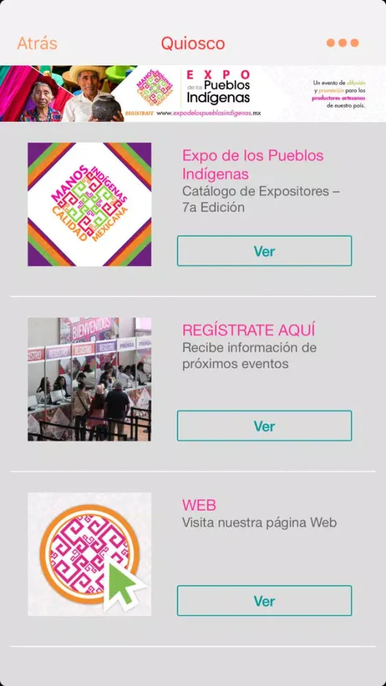 Tangkapan layar Expo de los Pueblos Indígenas