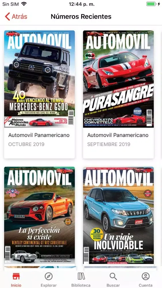 Zrzuty ekranu Automóvil Panamericano
