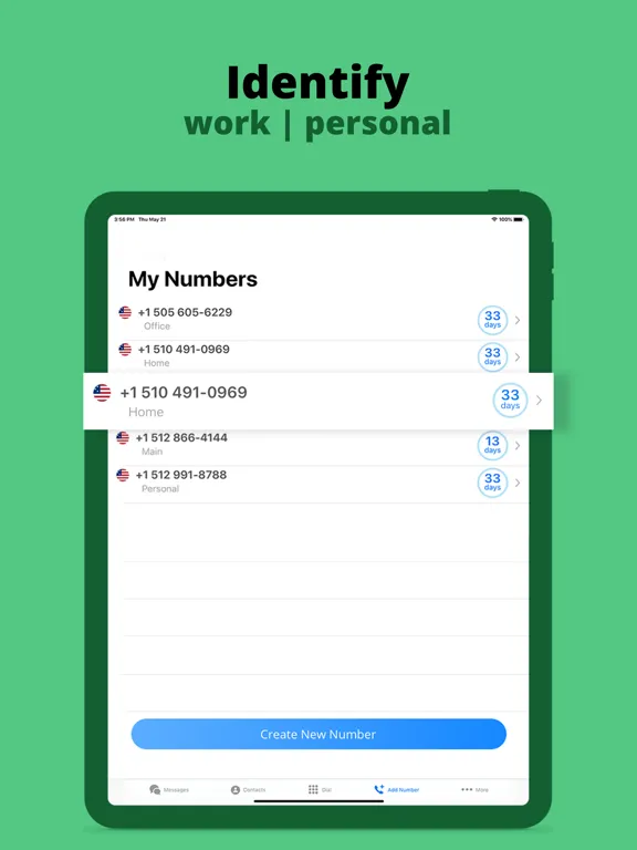 Second Phone Number :Wifi Line iPad  স্ক্রিনশট