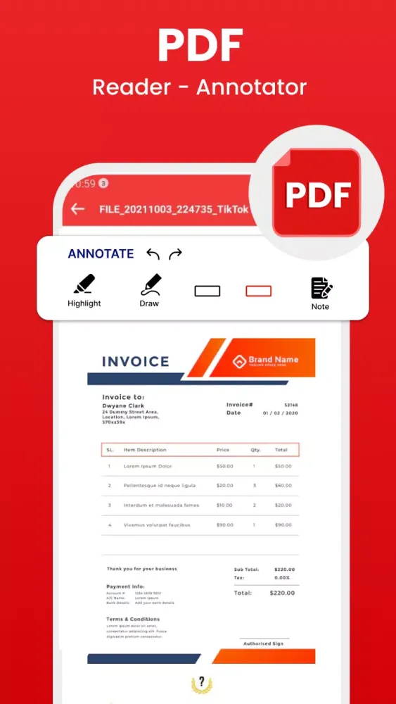 Edit Word, XLSX - PDF Reader Screenshots