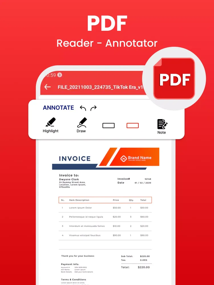 Edit Word, XLSX - PDF Reader Screenshots